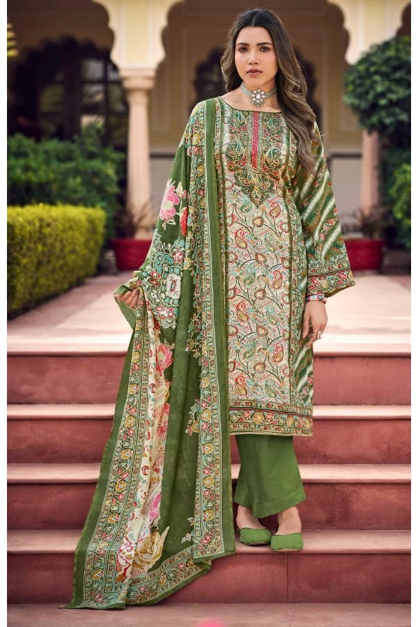 Mumtaz Arts Moksha Jam Satin ladies Unstitched Suit 103