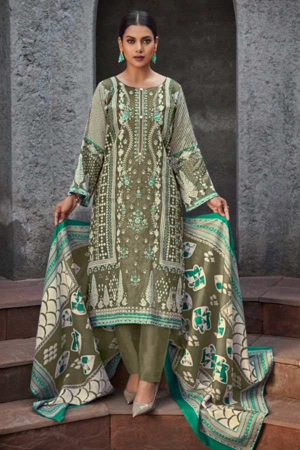 Mumtaz Arts Nimrit Jam Satin ladies Unstitched Suit 1003-03