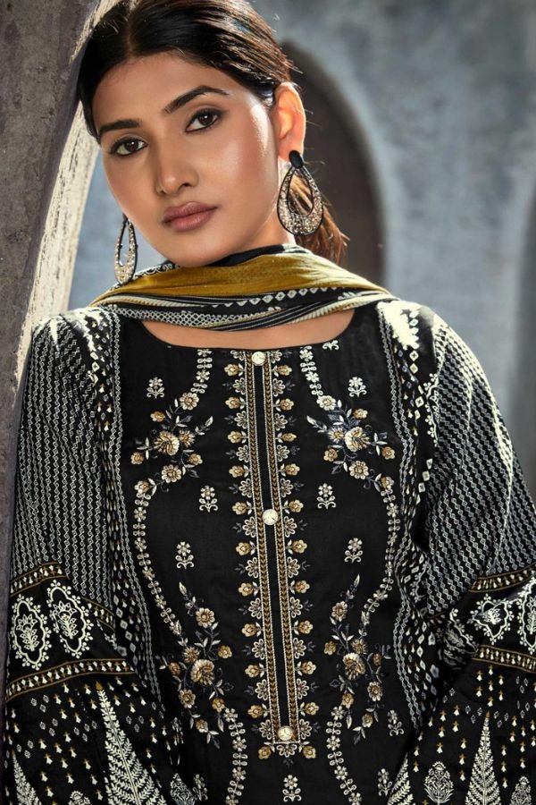Mumtaz Arts Nimrit Jam Satin ladies Unstitched Suit 1001-02