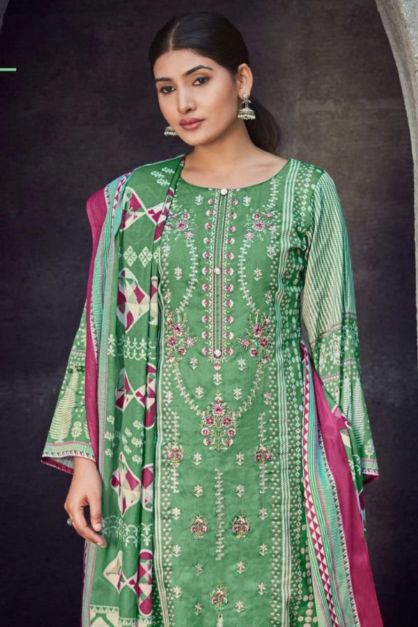 Mumtaz Arts Nimrit Jam Satin ladies Unstitched Suit 1002-04
