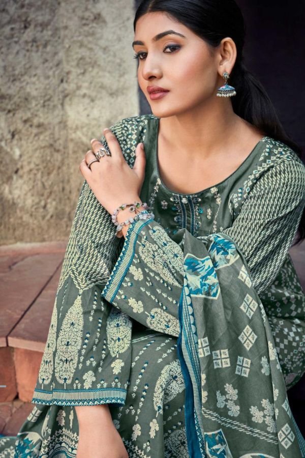 Mumtaz Arts Nimrit Jam Satin ladies Unstitched Suit 1004-06