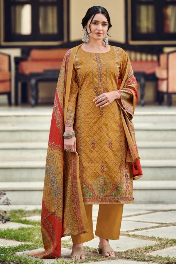 Mumtaz Arts Paradise Cotton ladies Unstitched Suit 104