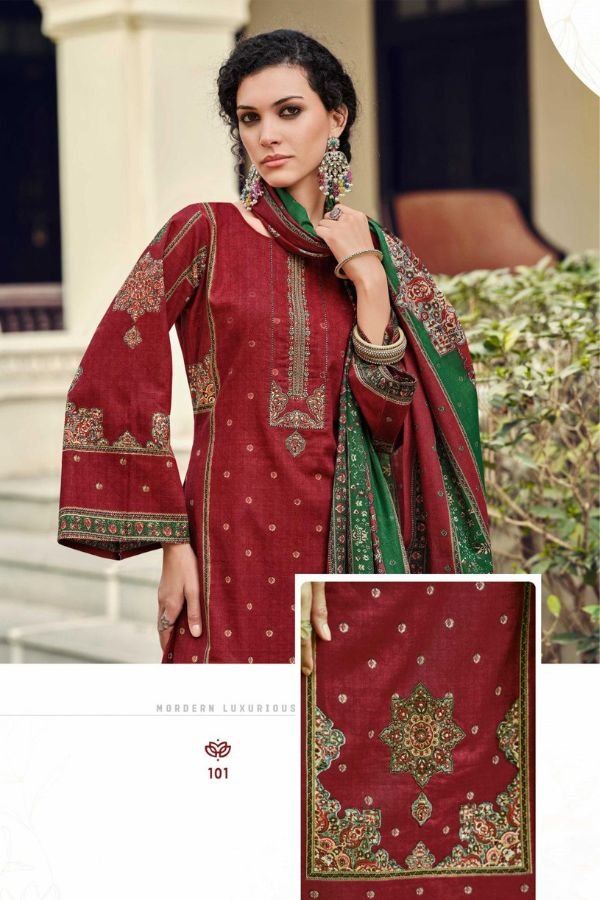 Mumtaz Arts Paradise Cotton ladies Unstitched Suit 101