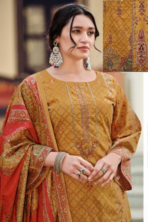 Mumtaz Arts Paradise Cotton ladies Unstitched Suit 104