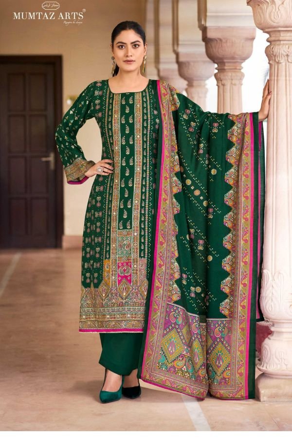 Mumtaz Arts Safarnama Muslin ladies Unstitched Suit 1002