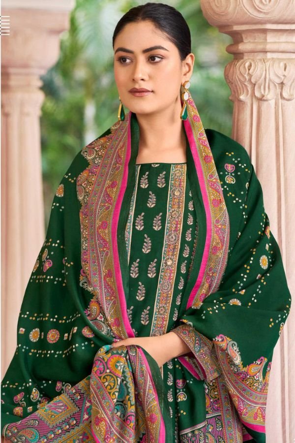 Mumtaz Arts Safarnama Muslin ladies Unstitched Suit 1002
