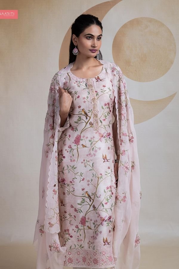 Naariti Barzah Muslin Embroidered Unstitched Suits AGOG-03