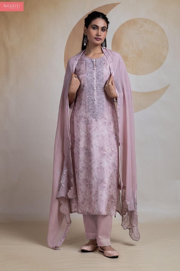 Naariti Farhin Muslin Embroidered Unstitched Suit AGOG-02