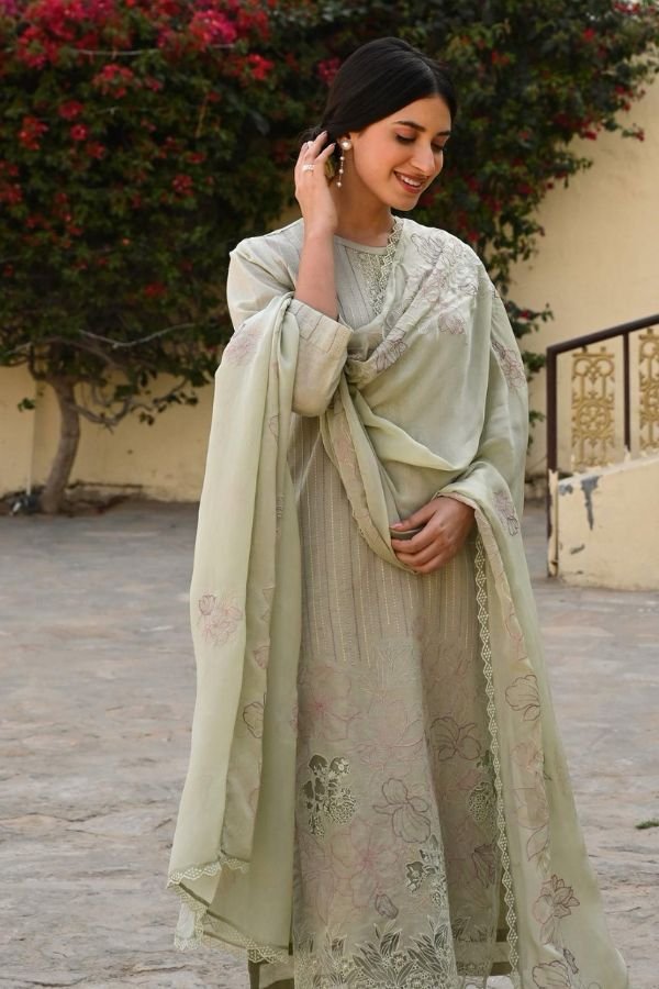 Naariti Glamiz Linen Embroidered Unstitched Suit AGOG-03