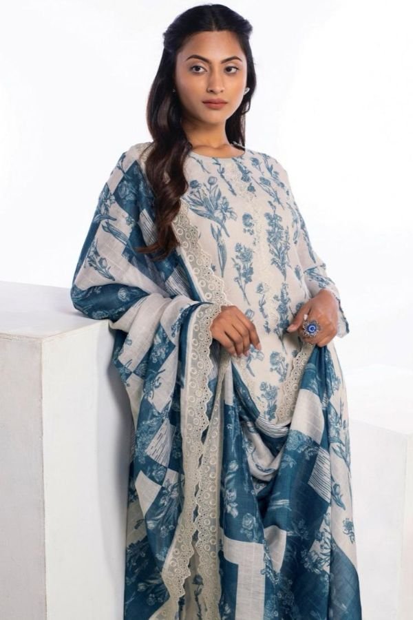 Naariti Jasmine Linen Printed Unstitched Suit AGOG-01