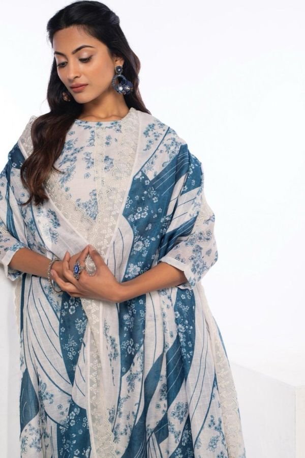 Naariti Jasmine Linen Printed Unstitched Suit AGOG-03