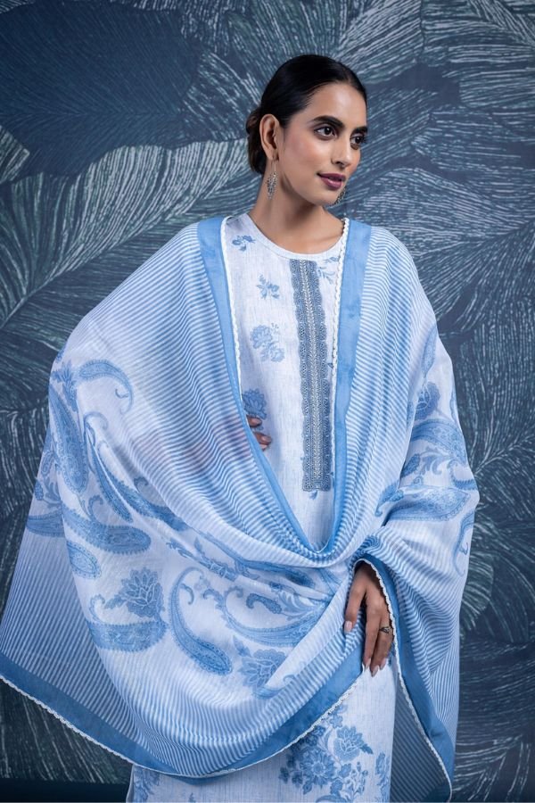 Naariti Nawar Linen Printed Unstitched Suit AGOG-01