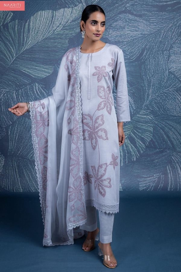 Naariti Ojnaar Linen Embroidered Unstitched Suit AGOG-01