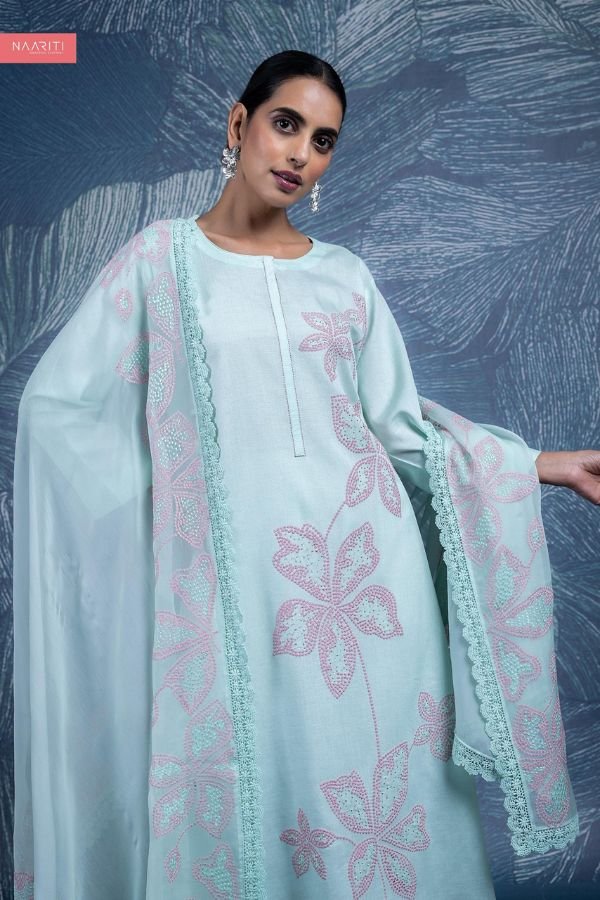 Naariti Ojnaar Linen Embroidered Unstitched Suit AGOG-03