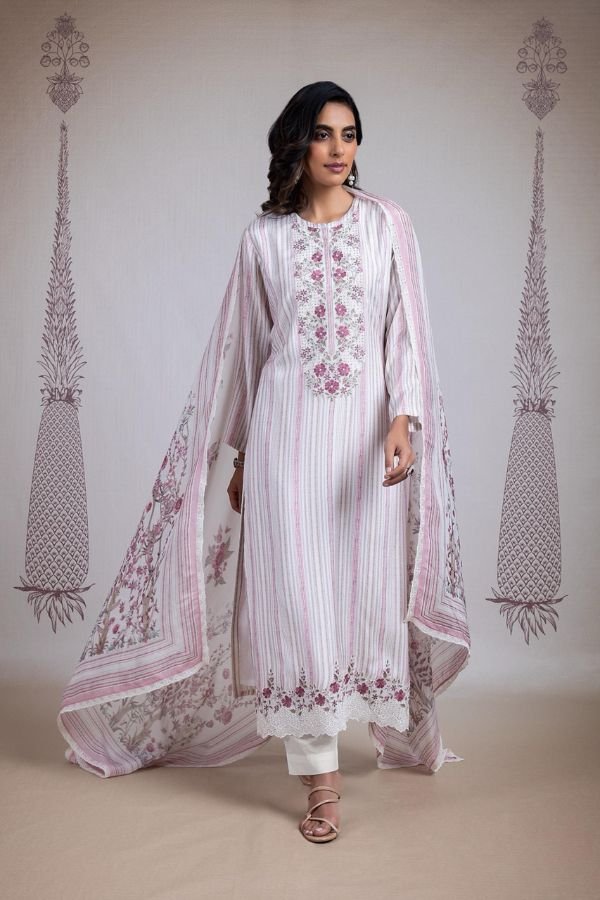 Naariti Rayeer Muslin Printed Embroidered Unstitched Suit AGOG-01