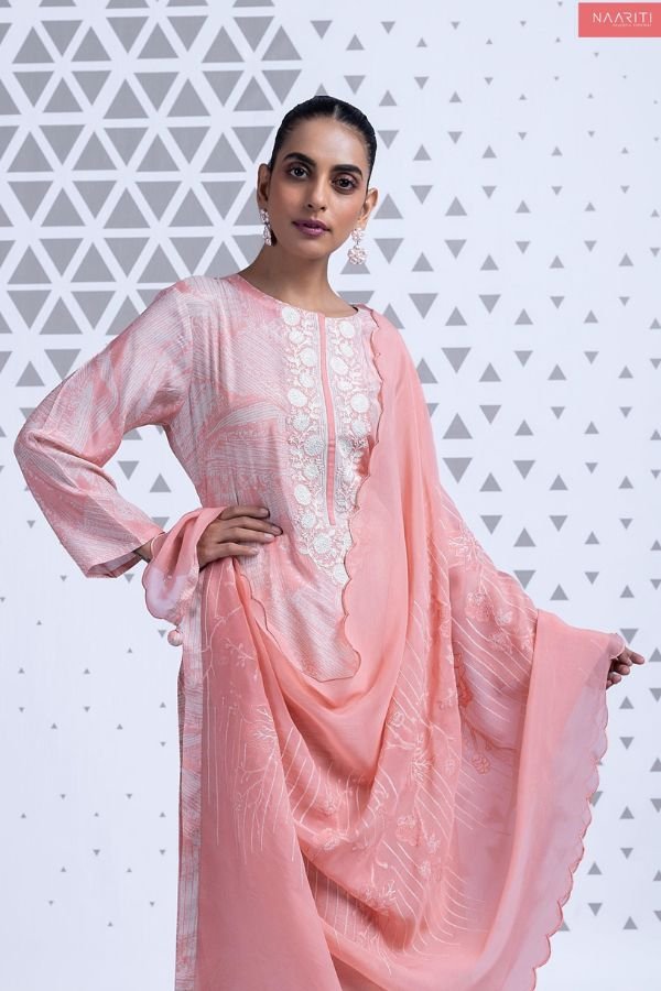 Naariti Riyasa Muslin Printed Embroidered Unstitched Suit AGOG-03