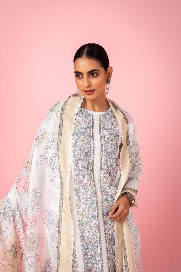 Naariti Spring Garden Linen Printed Unstitched Suit AGOG-03