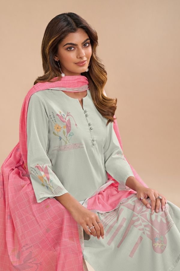 Omtex Gulzar Lawn Cotton Printed Ladies Salwar Suit 7551-D