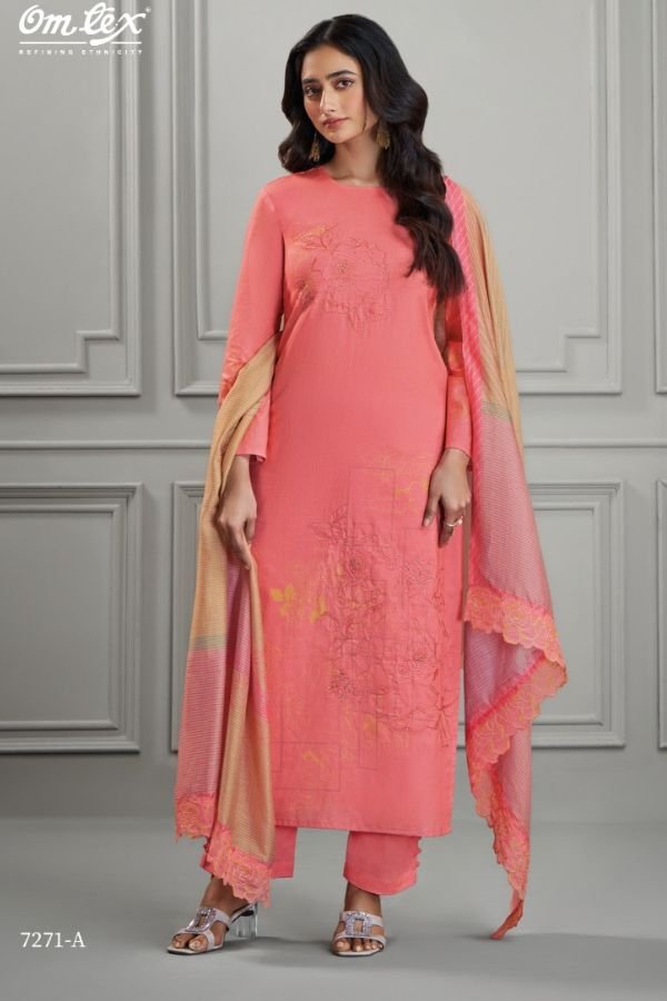 Omtex Sajda Lawn Cotton Printed Ladies Salwar Suit 7271-A