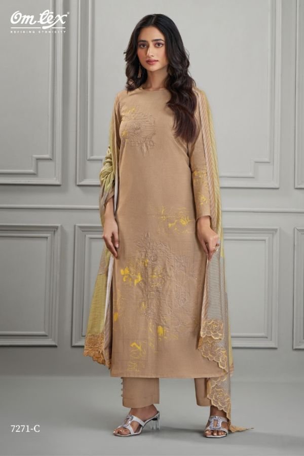 Omtex Sajda Lawn Cotton Printed Ladies Salwar Suit 7271-C