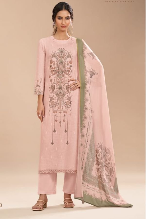 Omtex Shireen Linen Printed Ladies Salwar Suit 7521-B
