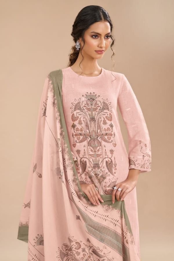 Omtex Shireen Linen Printed Ladies Salwar Suit 7521-B