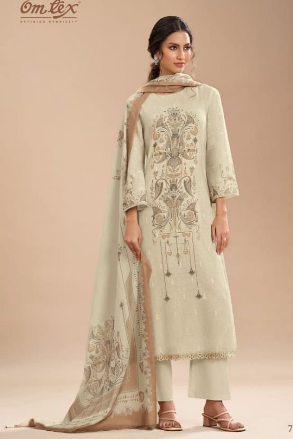 Omtex Shireen Linen Printed Ladies Salwar Suit 7521-C