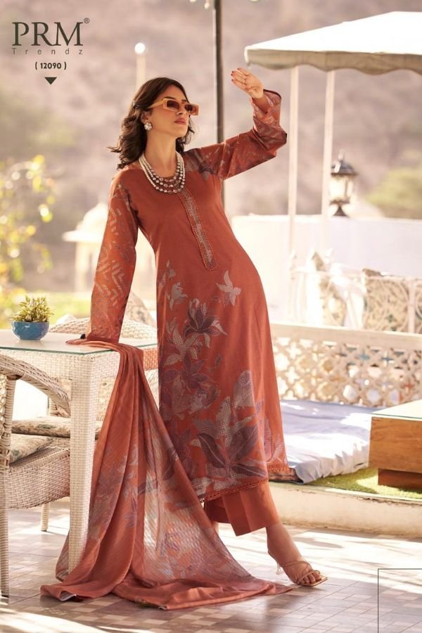 PRM Trendz Libaas Lawn Cotton Unstitched Salwar Suit 12090