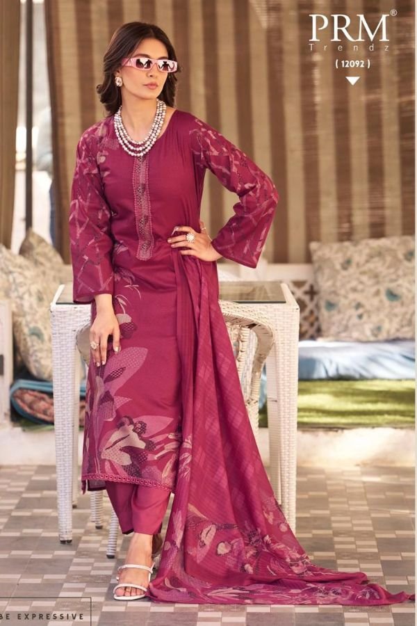 PRM Trendz Libaas Lawn Cotton Unstitched Salwar Suit 12092
