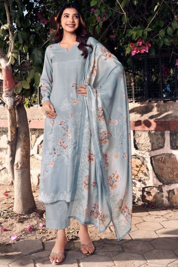 Rupali Fashion Flowery Muslin Printed Salwar Suit 1202