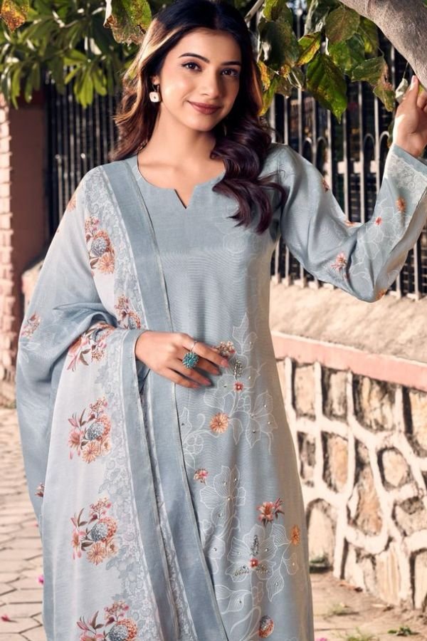 Rupali Fashion Flowery Muslin Printed Salwar Suit 1202