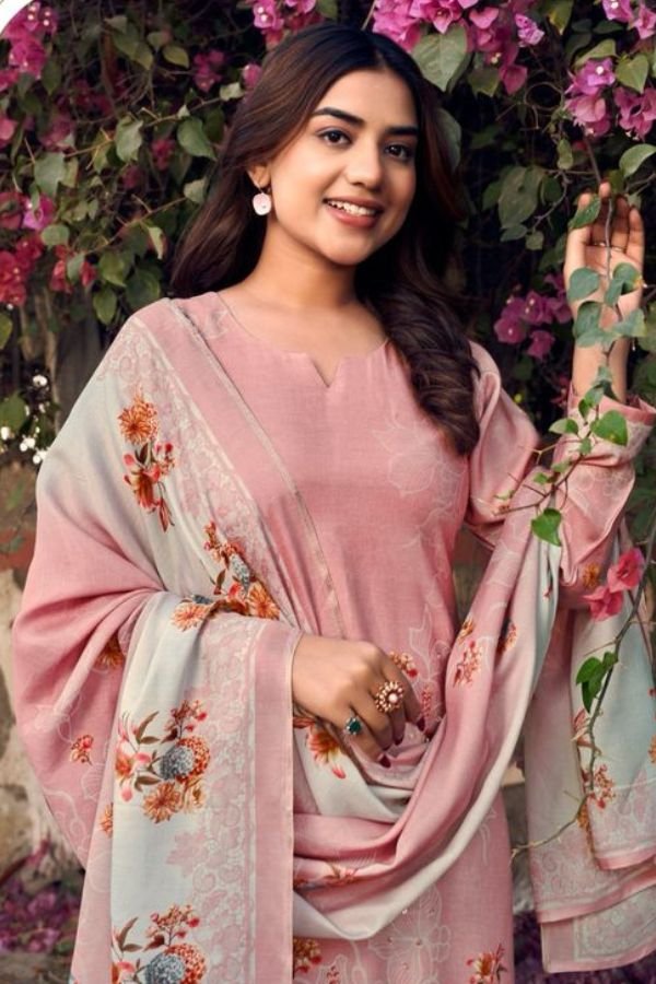 Rupali Fashion Flowery Muslin Printed Salwar Suit 1204