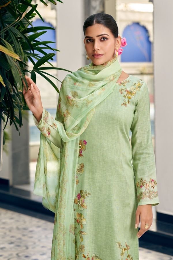 Rupali Fashion Gulmohar Linen Printed Salwar Suit 4402