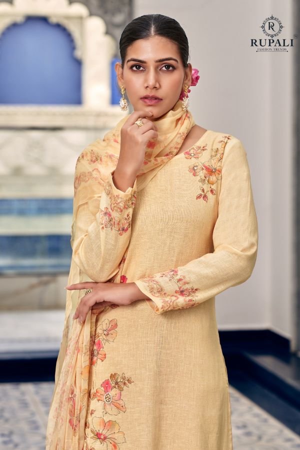 Rupali Fashion Gulmohar Linen Printed Salwar Suit 4404