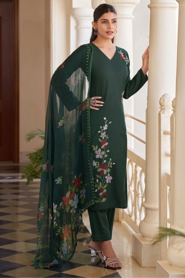 Rupali Fashion Mihika Jaam Satin Ladies Salwar Suit 1301