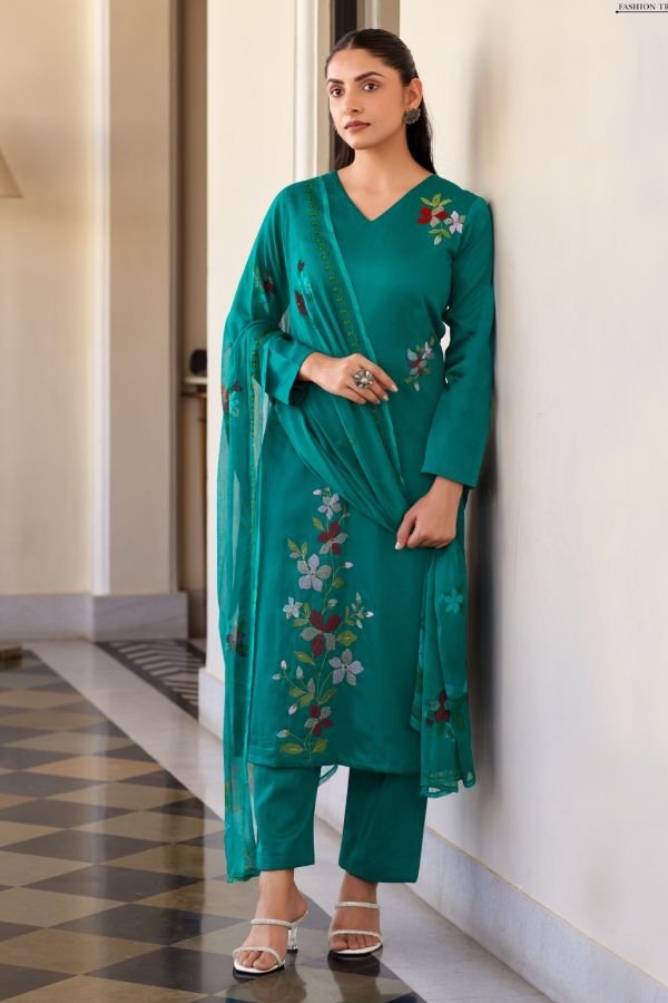 Rupali Fashion Mihika Jaam Satin Ladies Salwar Suit 1302