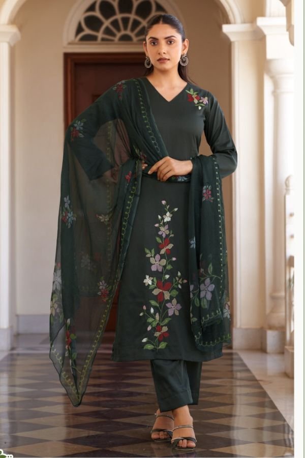 Rupali Fashion Mihika Jaam Satin Ladies Salwar Suit 1304