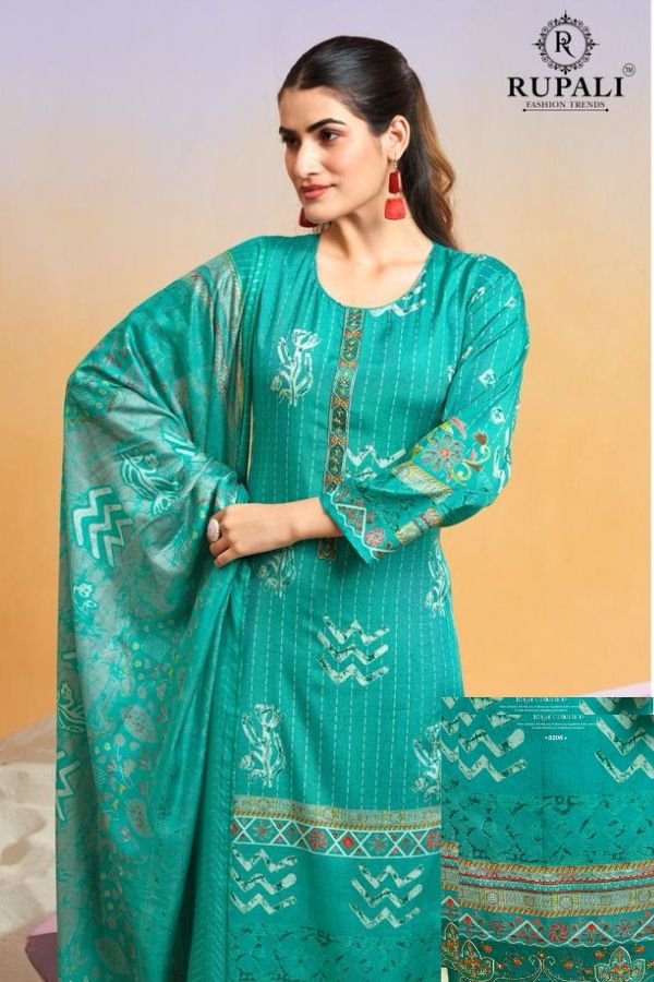 Rupali Fashion Nidhi Muslin Printed Salwar Suit 9206