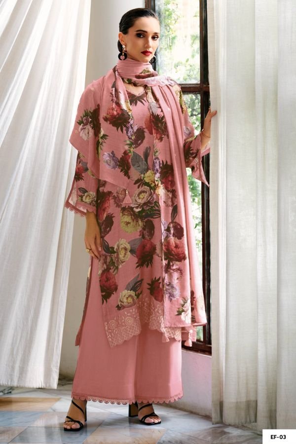 Varsha Fashions Everflow Cotton Linen Printed Salwar Suit EF-03