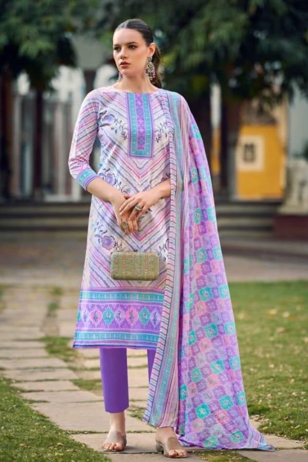 Zulfat Designer Studio Farhana Vol 10 Cotton Suits 654-008