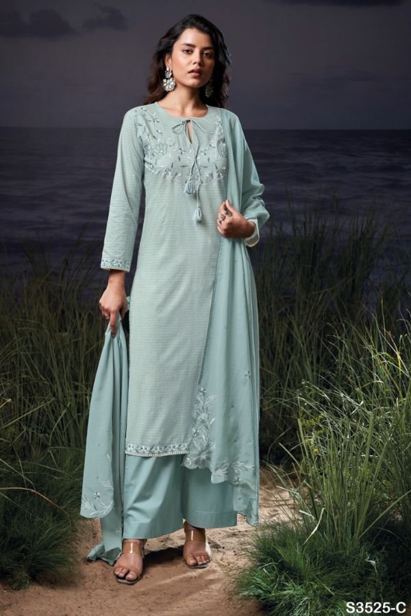 Ganga Fashion Aavreen S3525 Cotton Ladies Salwar Suit S3525-C