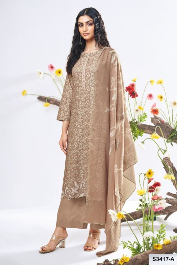Ganga Fashion Bhavleen S3417 Cotton Salwar Suit S3417-A