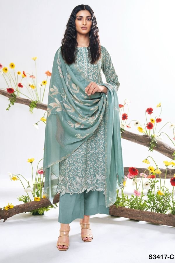 Ganga Fashion Bhavleen S3417 Cotton Salwar Suit S3417-C