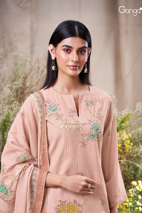 Ganga Fashion Calina S3551 Cotton Ladies Suit S3551-A