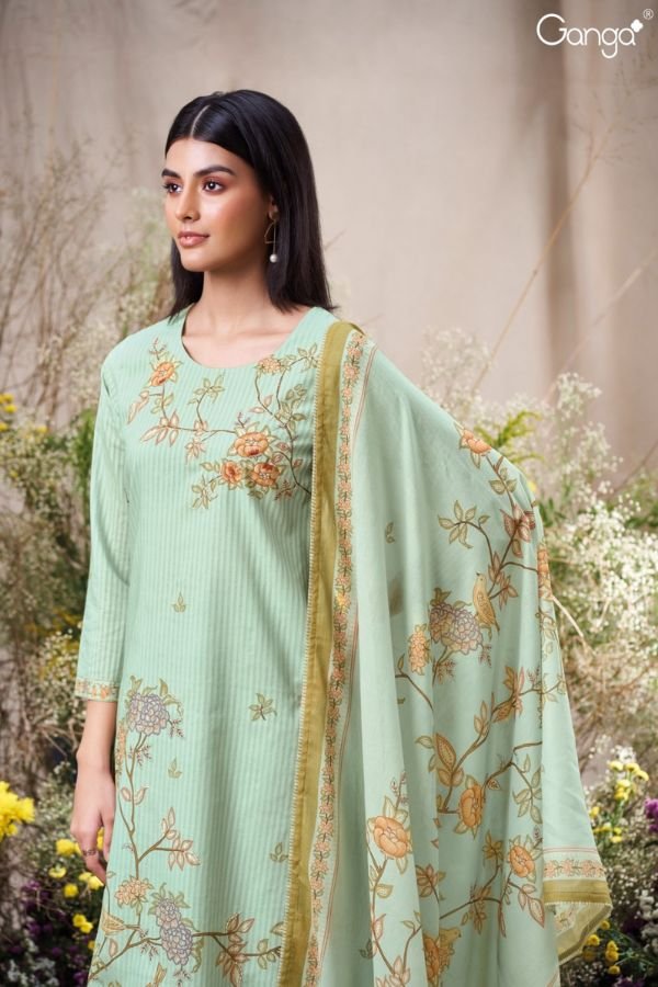 Ganga Fashion Calina S3551 Cotton Ladies Suit S3551-D