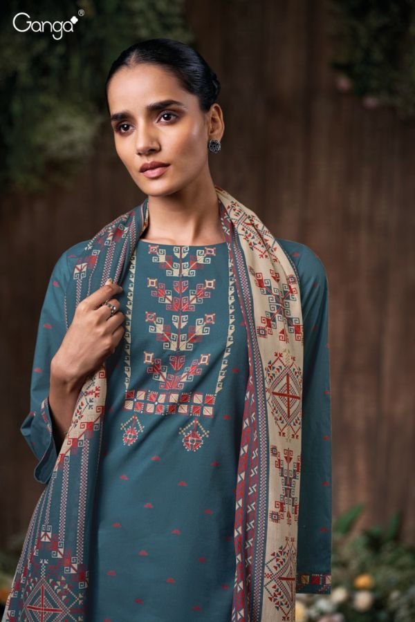 Ganga Fashion Denya S3607 Cotton Ladies Salwar Suit S3607-C