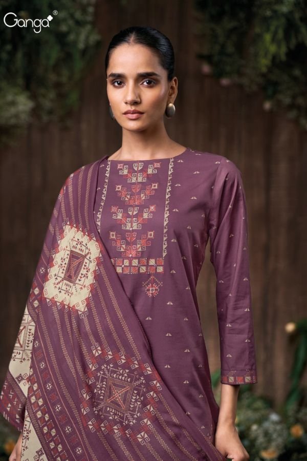 Ganga Fashion Denya S3607 Cotton Ladies Salwar Suit S3607-D