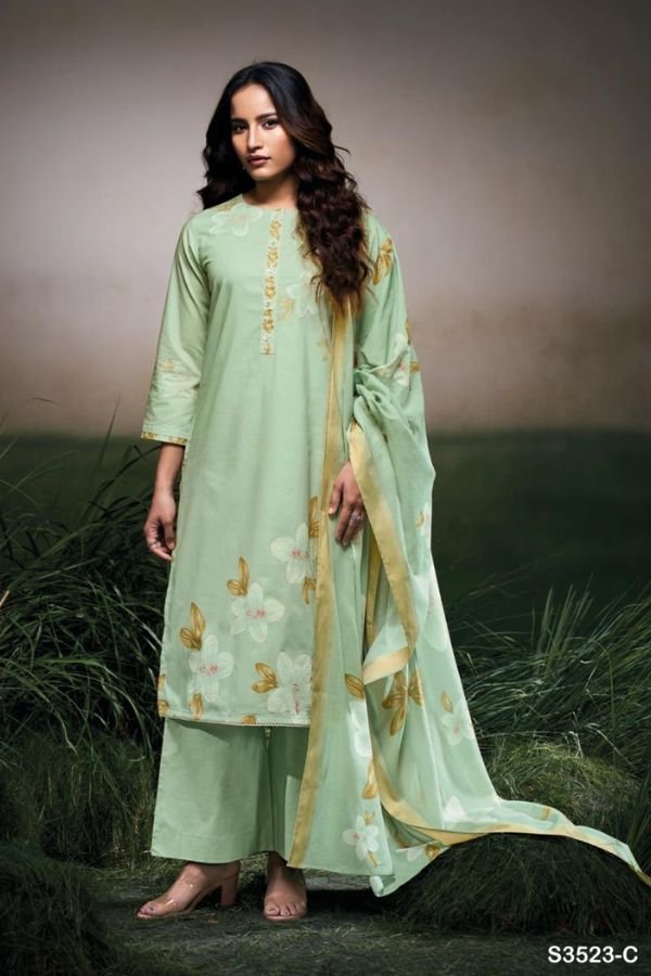 Ganga Fashion Faryat S3523 Cotton Ladies Salwar Suits S3523-C