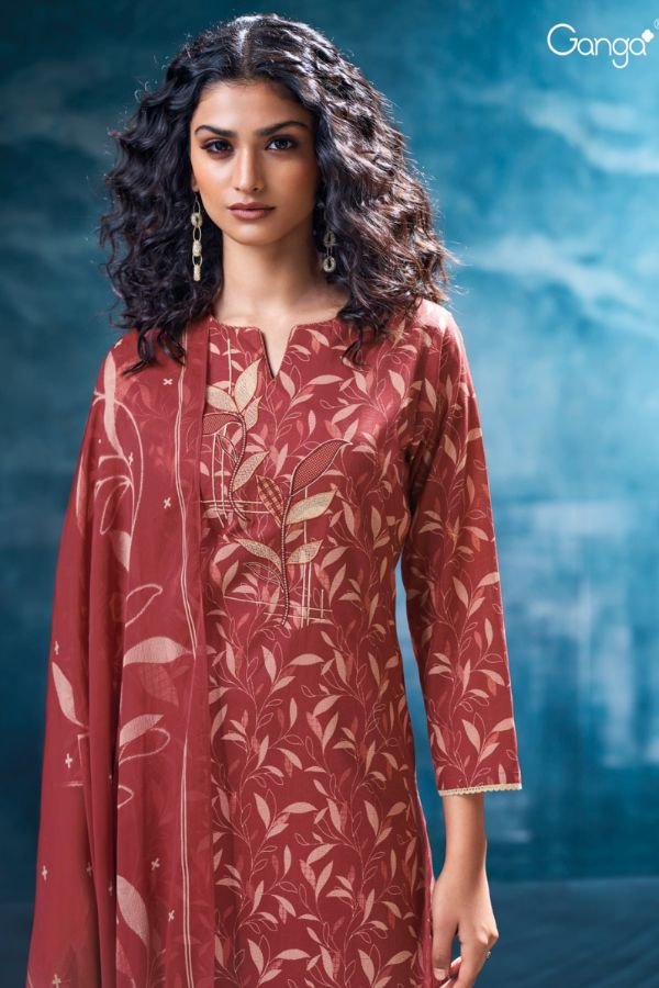 Ganga Fashion Leesha S3577 Cotton Ladies Suit S3577-D