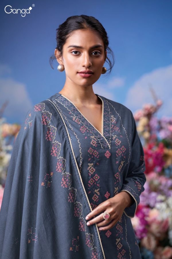 Ganga Fashion Lily S3610 Cotton Ladies Suits S3610-A